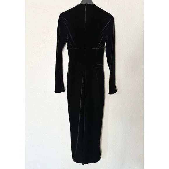 House of CB Arabella Black Velvet Corset Dress Romantic Victorian Goth Size S - Picture 8 of 10